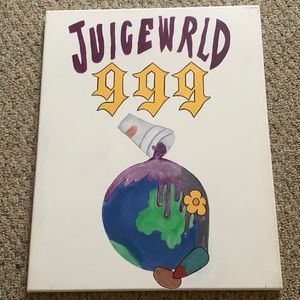 Juicewrld 999 drawing on canvas